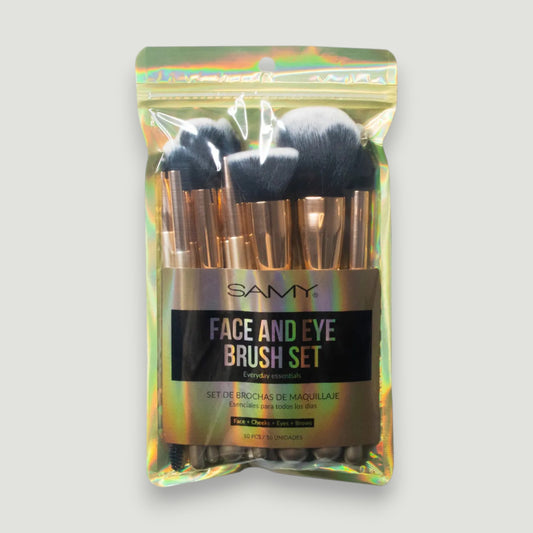 Set De Brochas X10 Golden Glam