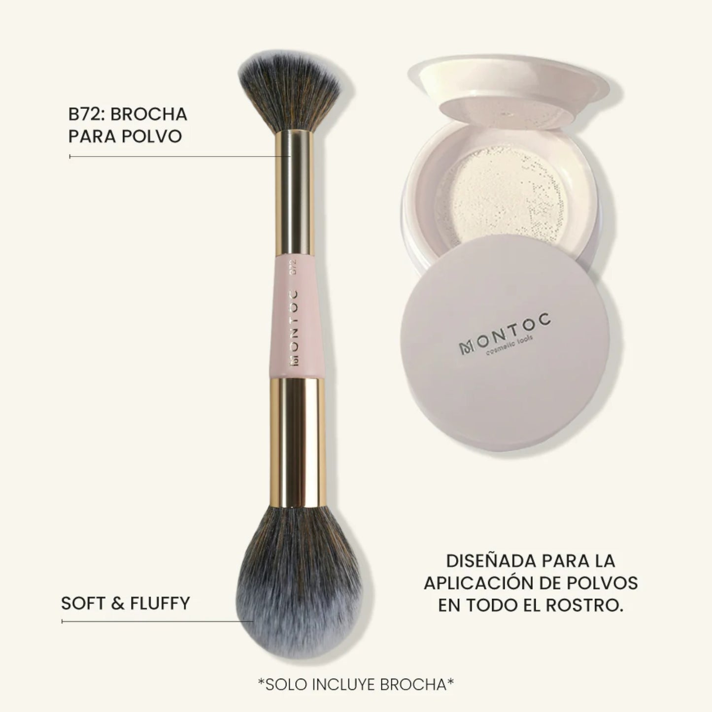 Brocha Doble Polvo B72 Montoc