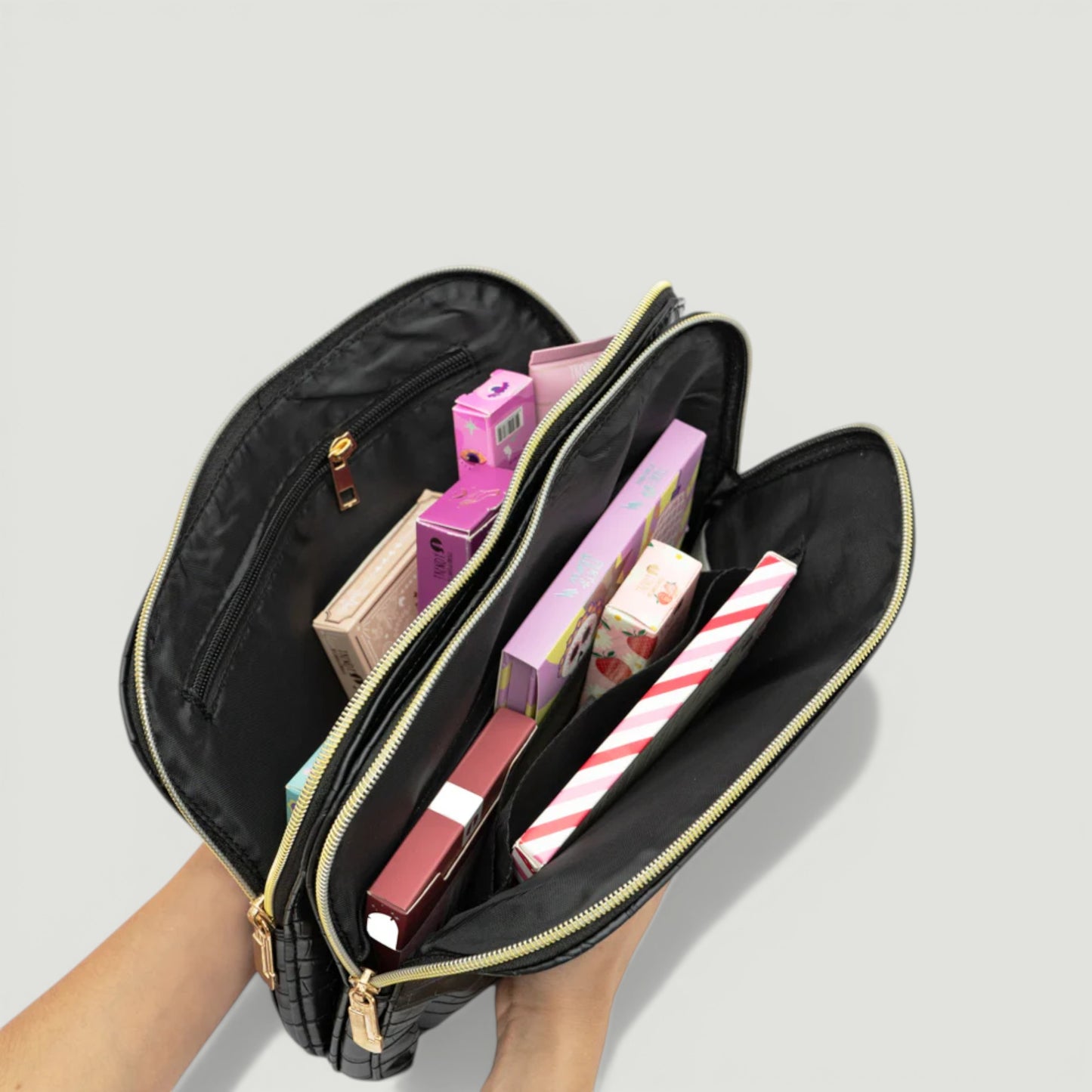 Cosmetiquera Cuerina Gde Stn-Cd04