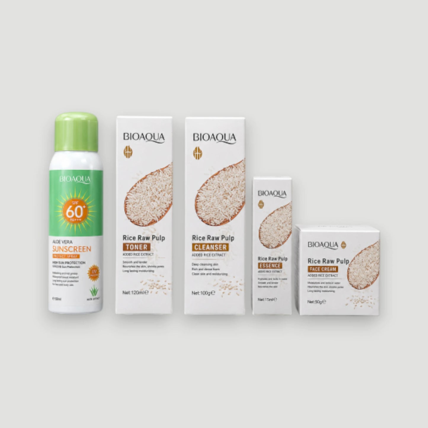 Combo Facial Arroz + Protector Solar Aloe Vera
