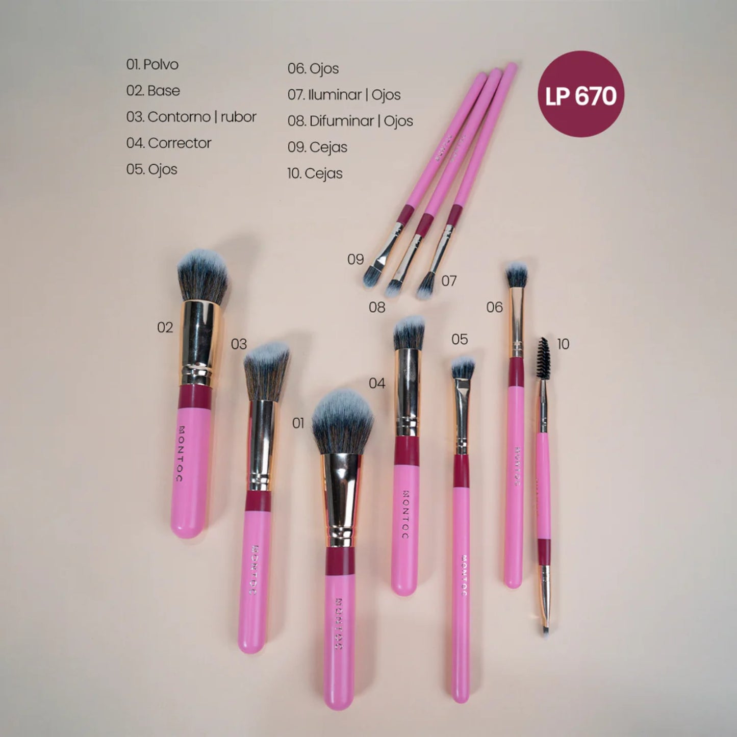 Kit De Brochas Fluffy Lp670