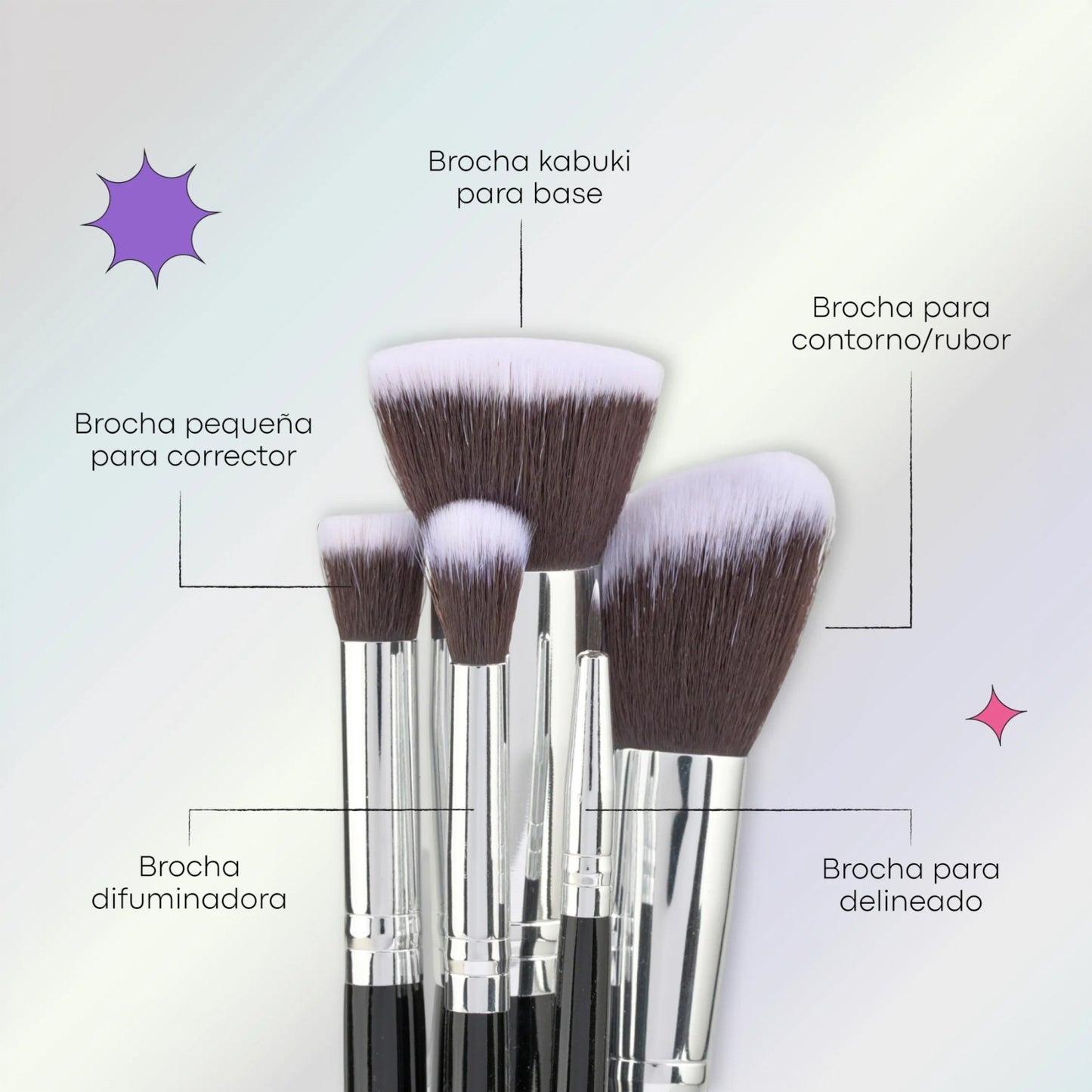 Kit De Brochas X10 Kl12 Lula Academy