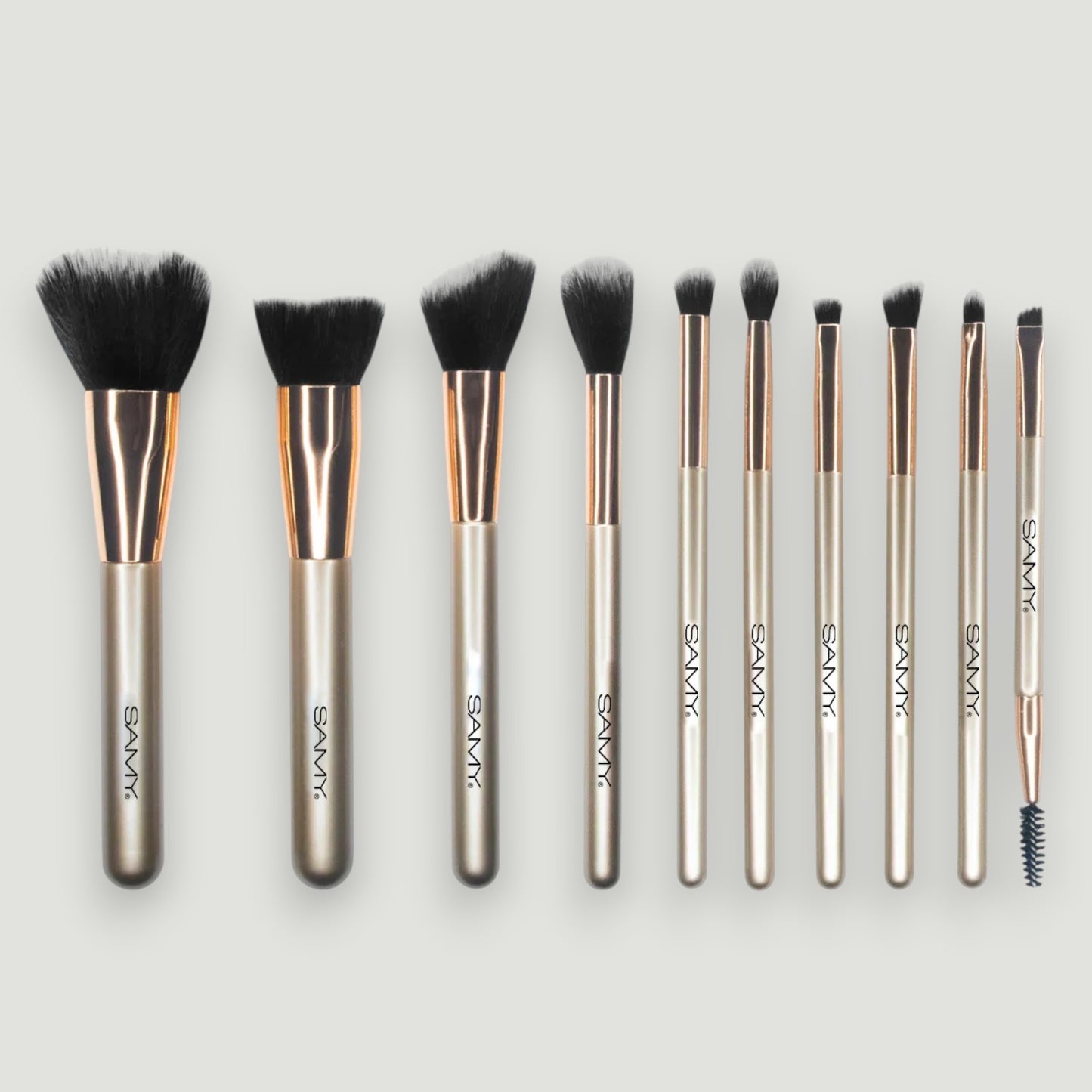 Set De Brochas X10 Golden Glam